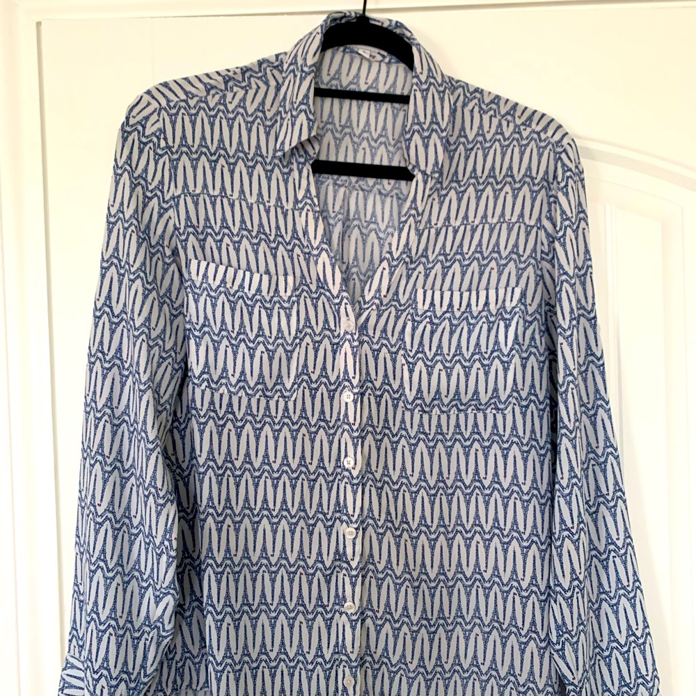 Express Paris/Eiffel Tower Portofino blouse